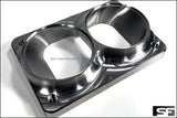 stainless t6 billet flange dual 2.5