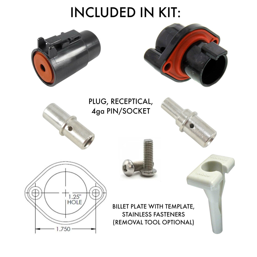 SINGLE 4 GA CONNECTOR BULKHEAD